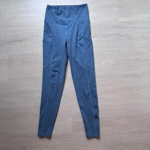 American Eagle Everything Pocket Leggings Blue High Rise Womens Small